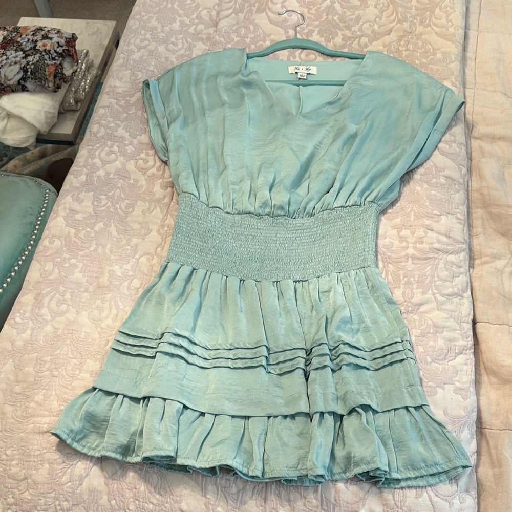 She + Sky Mint Green Dress
